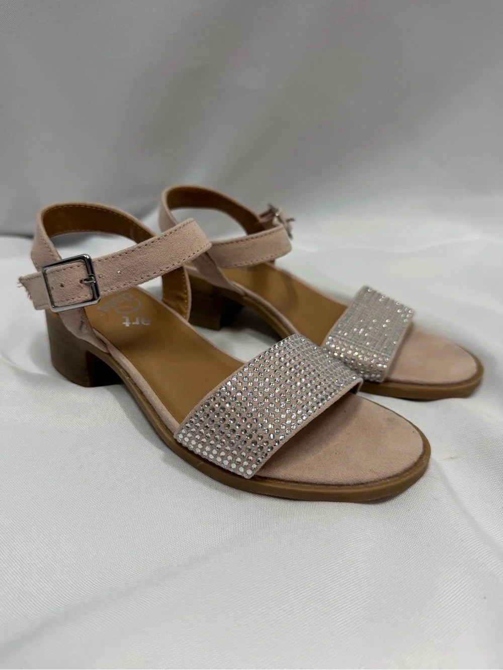 Art Class | Dress Heels Rhinestone Light Pink Sandals Shoes Little Girl Size 13
